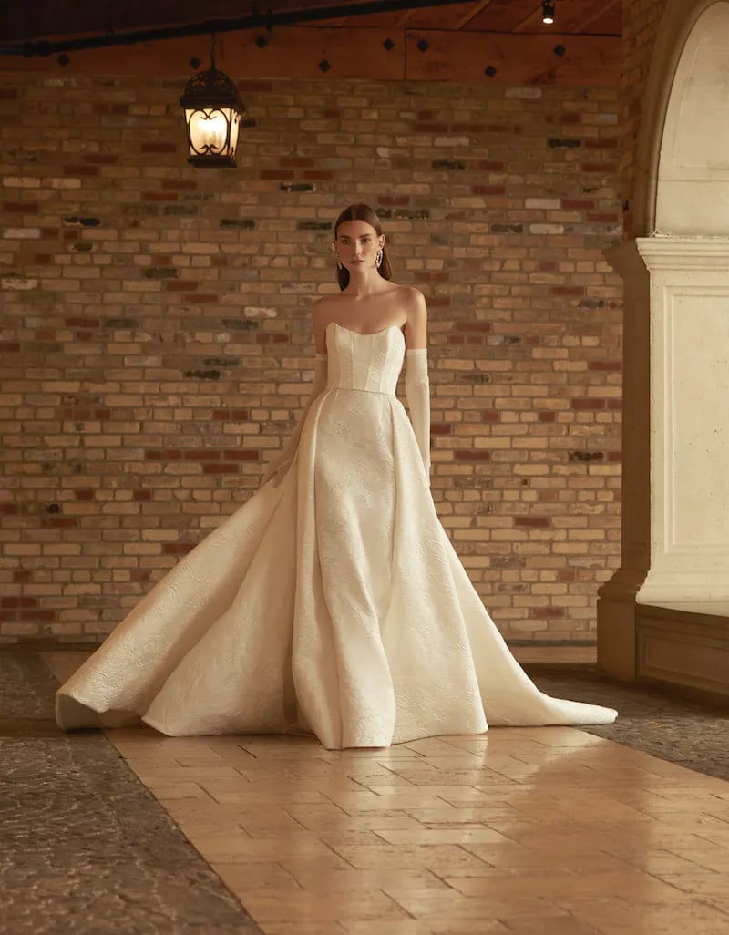 Saga 2023 minimalist bridal slip dress
